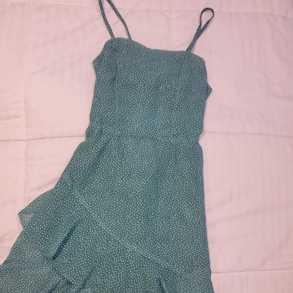 Green Polka Tie Back Mini